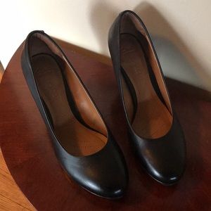Clarks Cushion Soft High Heel Black Shoes